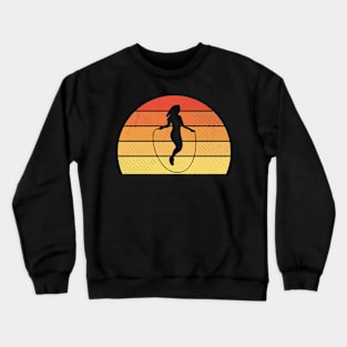 Retro Sunset Design for Rope Jumper Women Crewneck Sweatshirt